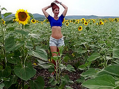 Striptease In Sunflowers