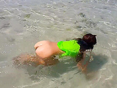 Nudism N Red Butt Plug Adventure On Wild Beach # Enjoy My Hiking To Pristine Places Of South Pacific