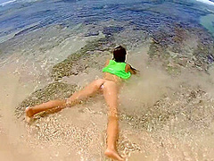 Nudism N Red Butt Plug Adventure On Wild Beach # Enjoy My Hiking To Pristine Places Of South Pacific