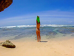 Nudism N Red Butt Plug Adventure On Wild Beach # Enjoy My Hiking To Pristine Places Of South Pacific