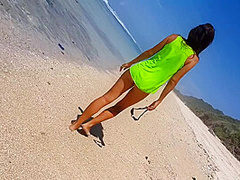 Nudism N Red Butt Plug Adventure On Wild Beach # Enjoy My Hiking To Pristine Places Of South Pacific