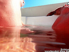 Very skinny petite latina milf fuck outdoor im pool POV