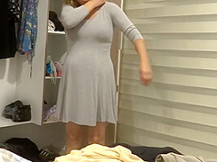 Hairy Mom On Beach Vacation, On Display, Masturbates, Urine, Hairy Pussy, Bikini, Hot Grandma