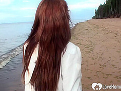 Big booty babe at the beach gets shafted
