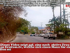 German Tourist public pick up mexican Latina at beach