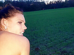 Really Horny Quikiefick In The Open Field