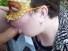 First Outdoor Of Russian Bbw, Blowjob In The Forest And In Car