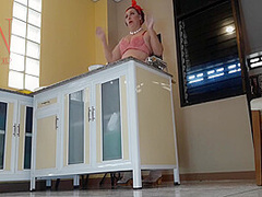 Regina Noir - Nudist Housekeeper Cooking At The Kitchen. Naked Maid Makes Dumplings. Naked Cooks. Hidden Camera 3