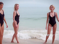Ariel & Marika Naked Tropical Trio - A A And Melena Maria