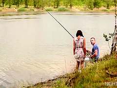 Natural Busty Anabelle Fucks Under The Sun