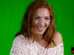 Public ginger zapped and toyed after sucking dom cock