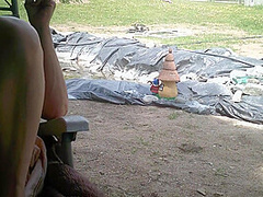 Mature Wife Masterbates Wet Pussy Outdoors....to Monster Orgasm