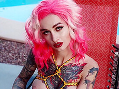 Tattoed S Play Pussys And Suck Dildo Near The Pool In The Resort - Flam