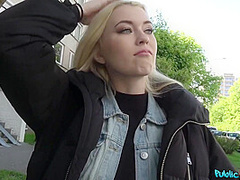 Misha Cross And Mischa Brooks In Student Fucked In Forest For Cash