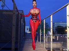 Medusa Fetish Goddess - Gloving Red Style