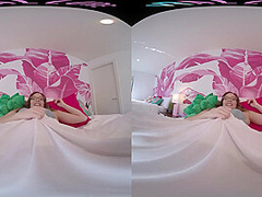 Your girlfriend wakes up horny and plays with herself in virtual reality