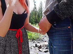 Teen Redhead Girl Wanted Sex And Creampie In Outdoors!