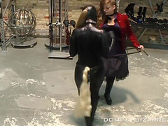 Latex Slave In Ladys Dungeon