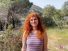 Redhead Babe Fucks A Random Dude Outdoors For Our Cameras