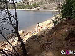 Redhead Babe Fucks A Random Dude Outdoors For Our Cameras