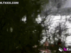 Redhead Babe Fucks A Random Dude Outdoors For Our Cameras