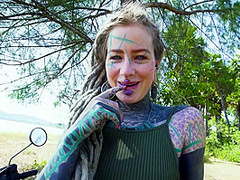 Naughty Tattoo Model Public Masturbation, Alternative Teen Anal Squirt Outdoors