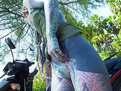 Naughty Tattoo Model Public Masturbation, Alternative Teen Anal Squirt Outdoors