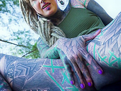 Naughty Tattoo Model Public Masturbation, Alternative Teen Anal Squirt Outdoors
