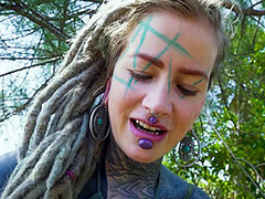 Naughty Tattoo Model Public Masturbation, Alternative Teen Anal Squirt Outdoors