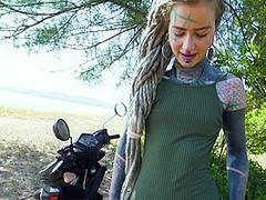 Naughty Tattoo Model Public Masturbation, Alternative Teen Anal Squirt Outdoors