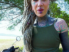 Naughty Tattoo Model Public Masturbation, Alternative Teen Anal Squirt Outdoors