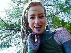 Naughty Tattoo Model Public Masturbation, Alternative Teen Anal Squirt Outdoors