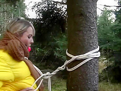 Yellow Down Jacket Bondage