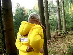 Yellow Down Jacket Bondage