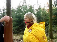 Yellow Down Jacket Bondage