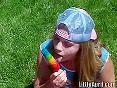 Sweet Little April ***pop Pussy Outdoor