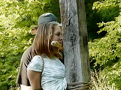 Tied To Post Outdoors