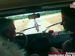 German Milf pick up from old pervert man in public