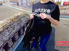 Utomhus Public Sex Pa Taket - Pov