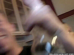 Coed lesbo dildos pussy as everyone watches