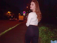 Public sex with redhead big boobed nasty natural babe