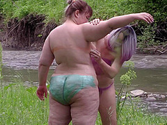 Voyeur Outdoors Spying On Naked Lesbians With Big Asses