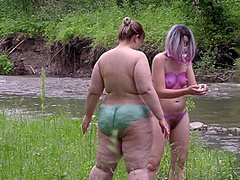 Voyeur Outdoors Spying On Naked Lesbians With Big Asses