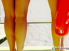 Eveline Della And Eveline Dellai In Dellai, Twin Lifeguards In Anal Resc