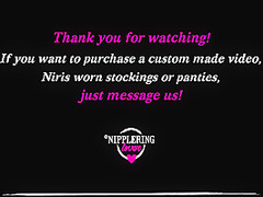 Nippleringlover Masturbating Outside Until Orgasm - Finger Through Pierced Nipple - Big Nipple Rings