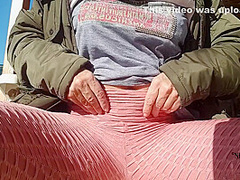 Nippleringlover Masturbating Outside Until Orgasm - Finger Through Pierced Nipple - Big Nipple Rings