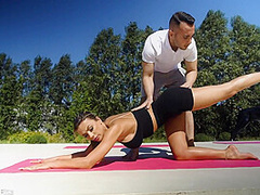 Shalina A Private Yoga Class With Raul Costa And Shalina Devine