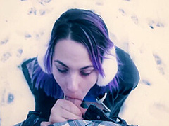 Public Blowjob In The Snow In The City Park 7 Min