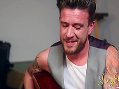 Tattooed Hunk Gives Hot Brunette