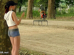 Jeny Smith - Walks The Streets Naked With Only Painted Pants. Shocking Footag